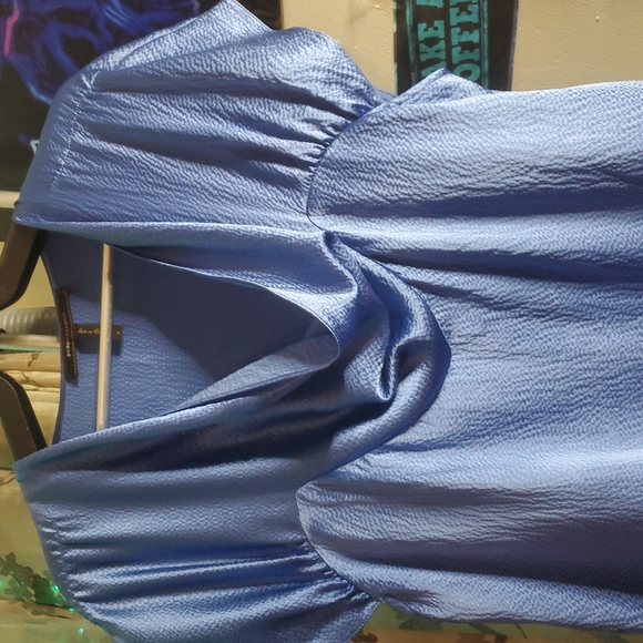 BCBGMAXAZRIA Swoop Neck Silk Blouse - Picture 5 of 9